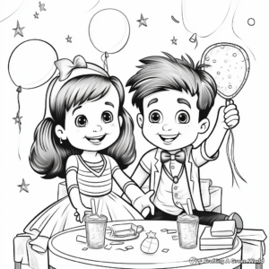 "Cheers to Another Year Together" Coloring Pages 1
