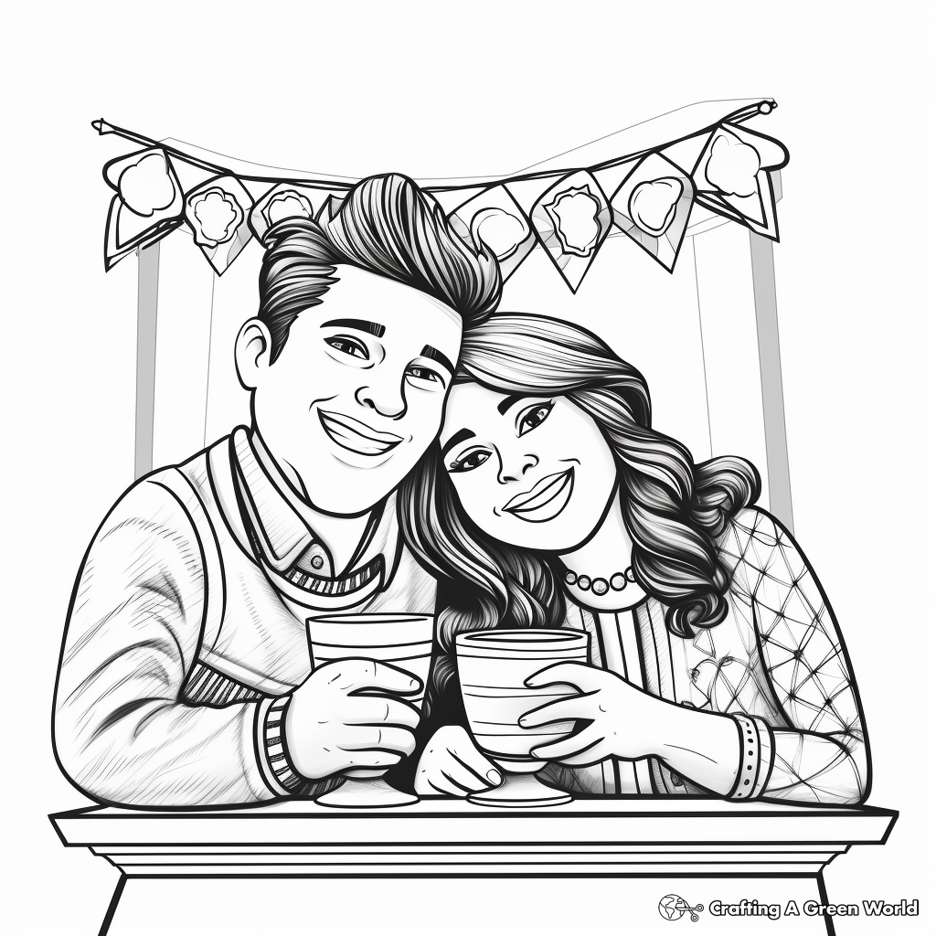 "Cheers to Another Year Together" Coloring Pages 4