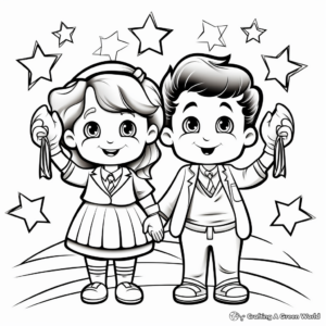 "Congratulations on Your Anniversary" Coloring Pages 1