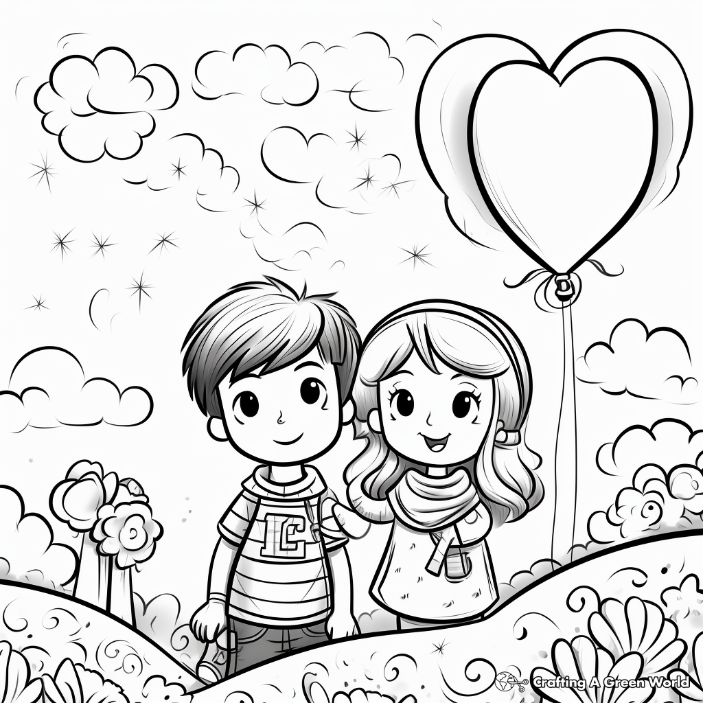 "Happy 1st Anniversary" Celebration Coloring Pages 3