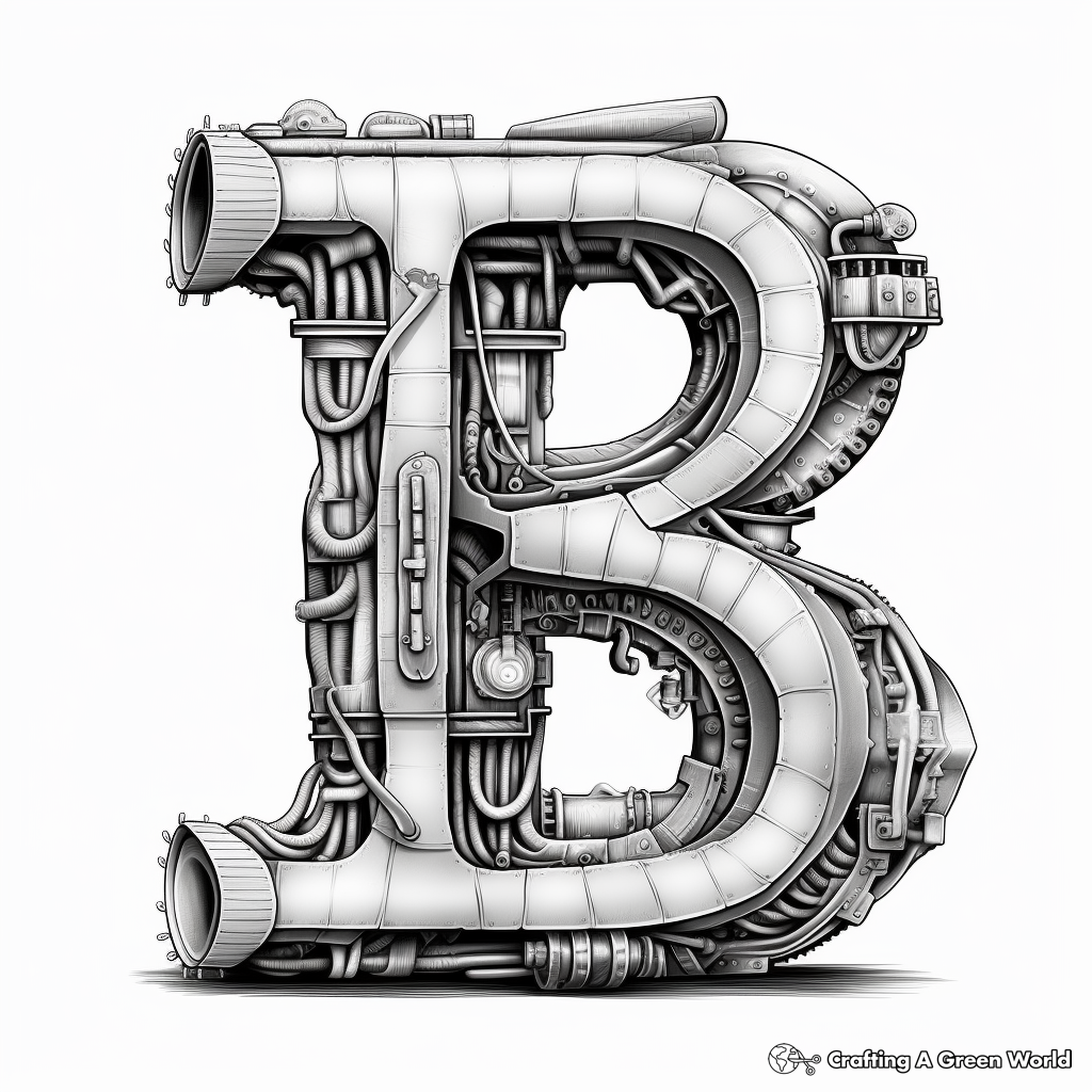 3D Alphabet Coloring Pages: Bringing letters to life 1