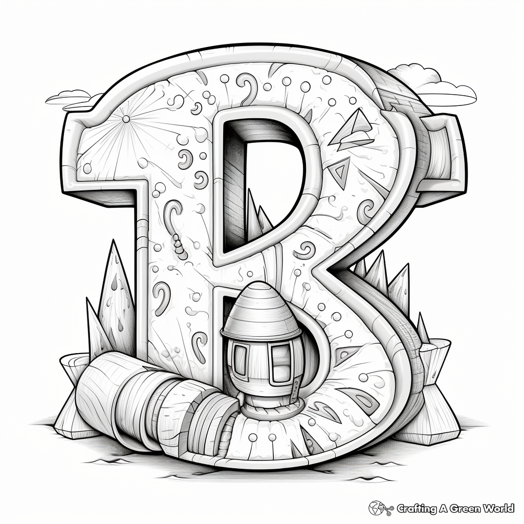 3D Alphabet Coloring Pages: Bringing letters to life 3