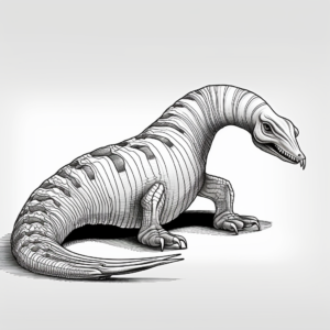 3D Corythosaurus Coloring Pages 1