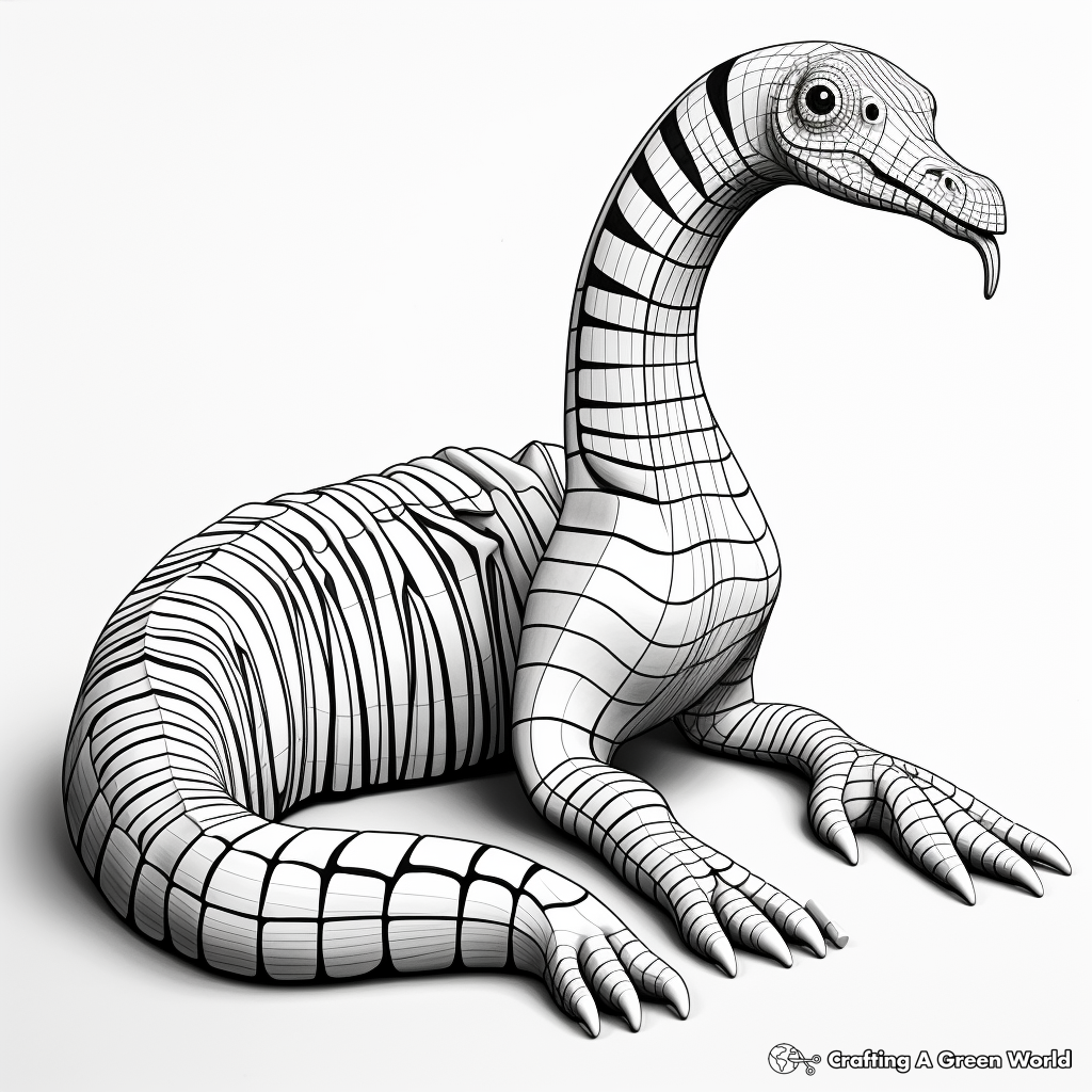 3D Corythosaurus Coloring Pages 2