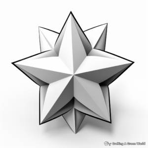 3D Geometric Star Designs Coloring Pages 4