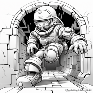 3D Graffiti Coloring Pages: An Optical Illusion 2