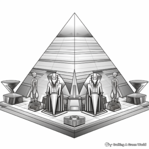 3D Pyramid Scheme: Egyptian Infused Coloring Pages 3