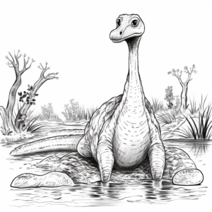 A Day in the Life of a Corythosaurus Coloring Pages 4