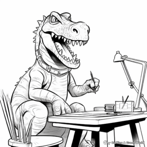 A Day in the Life of a Giganotosaurus Coloring Pages 1