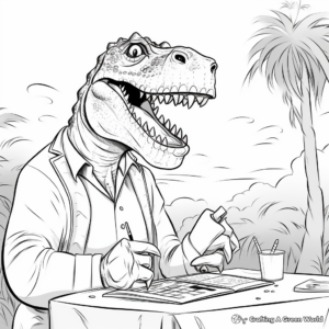 A Day in the Life of a Giganotosaurus Coloring Pages 4