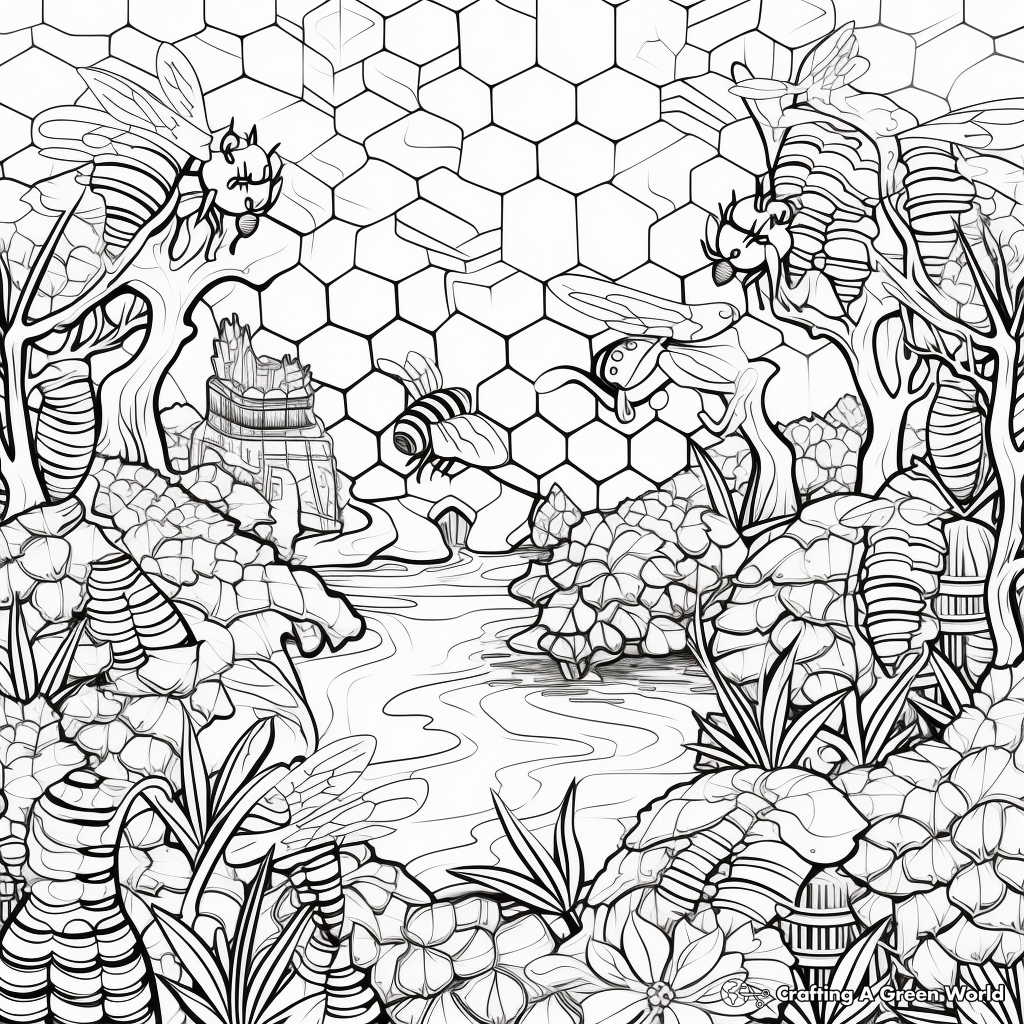 A Forest of Honeycomb Coloring Pages 1