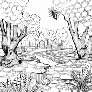 A Forest of Honeycomb Coloring Pages 3