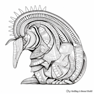 A' is for Armadillo: Detailed Coloring Pages 2