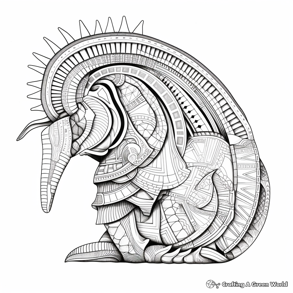 A' is for Armadillo: Detailed Coloring Pages 2