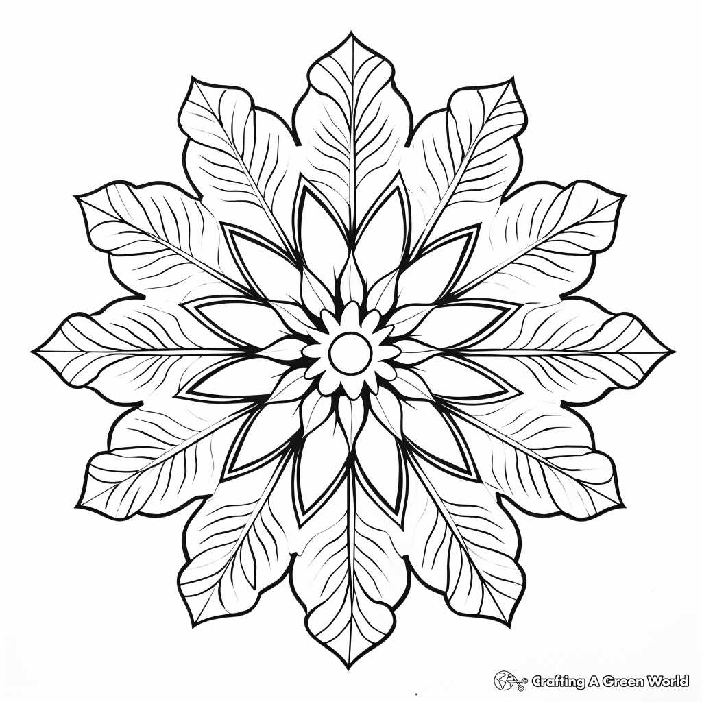 A Medley of Snowflakes Coloring Pages for Children 3