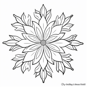 A Medley of Snowflakes Coloring Pages for Children 4