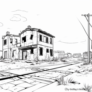 Abandoned Building Coloring Pages 2