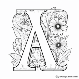 ABC and Vowels: Combined Learning Coloring Pages 1