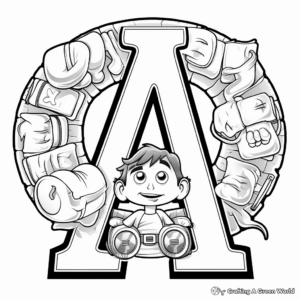 ABC and Vowels: Combined Learning Coloring Pages 4