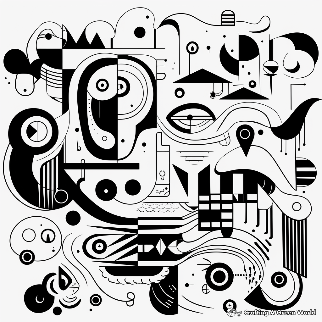 Abstract Aesthetic Coloring Pages for Adults 1