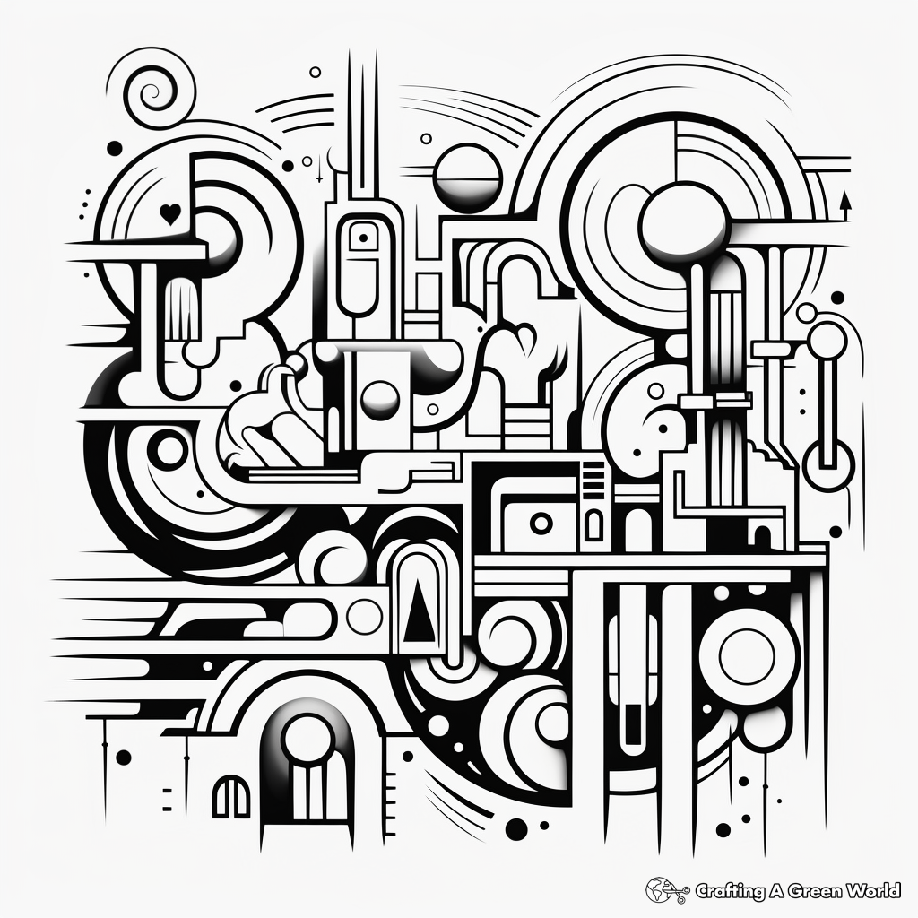 Abstract Aesthetic Coloring Pages for Adults 4