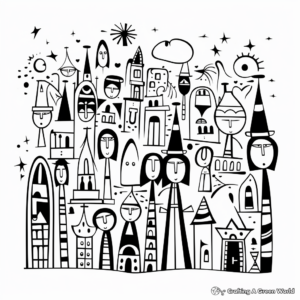 Abstract All Saints Day Coloring Pages for Artists 1