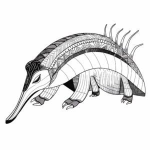Abstract Anteater Art Coloring Pages 2