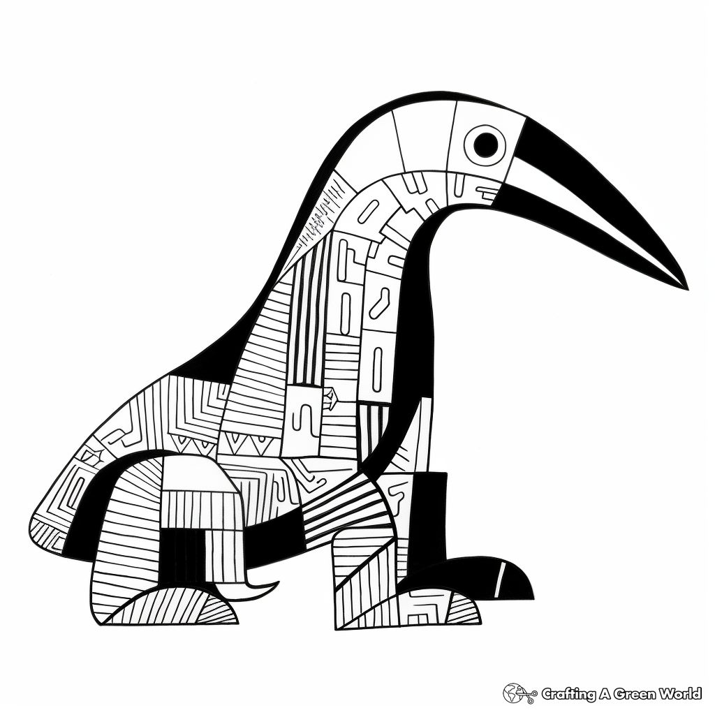 Abstract Anteater Art Coloring Pages 3