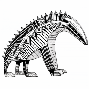 Abstract Anteater Art Coloring Pages 4
