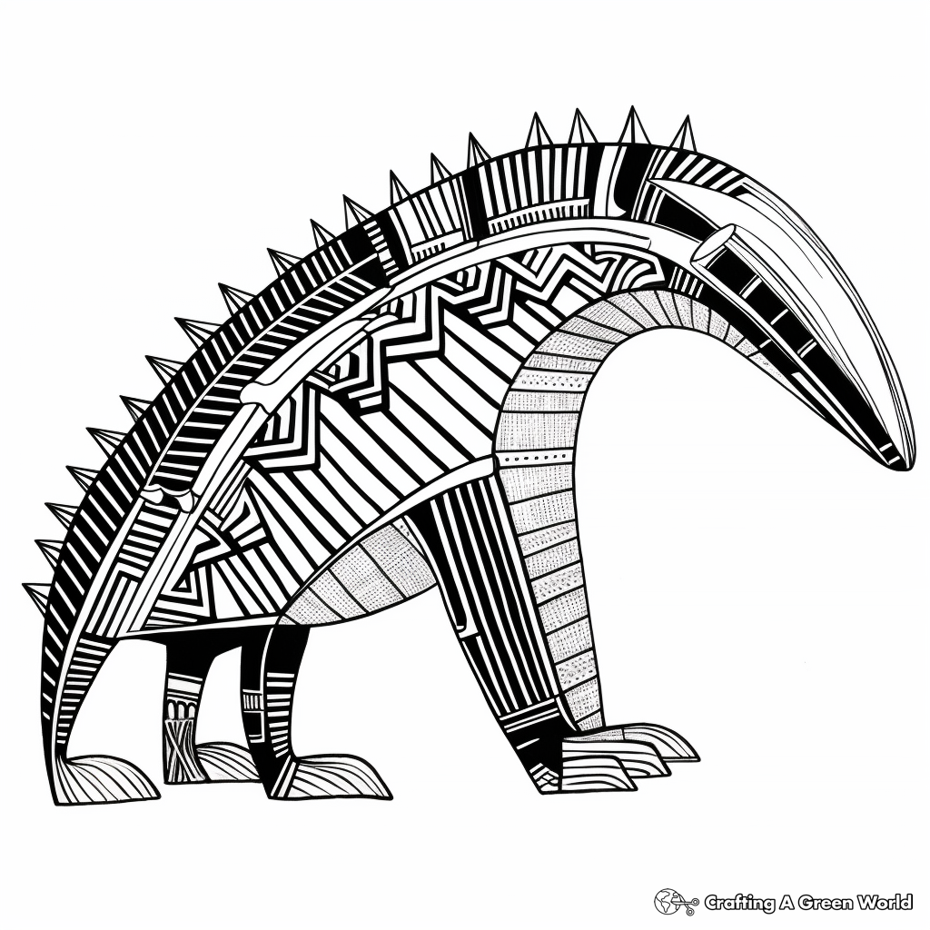 Abstract Anteater Art Coloring Pages 4