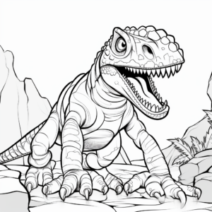 Abstract Art Ceratosaurus Coloring Pages 1