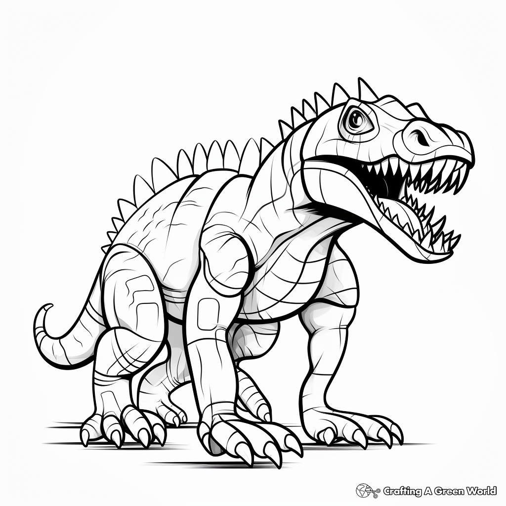Abstract Art Ceratosaurus Coloring Pages 2