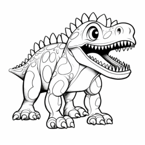 Abstract Art Ceratosaurus Coloring Pages 3
