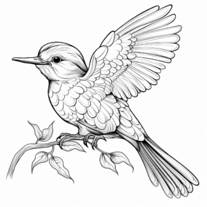 Abstract Art Kingfisher Coloring Pages 2