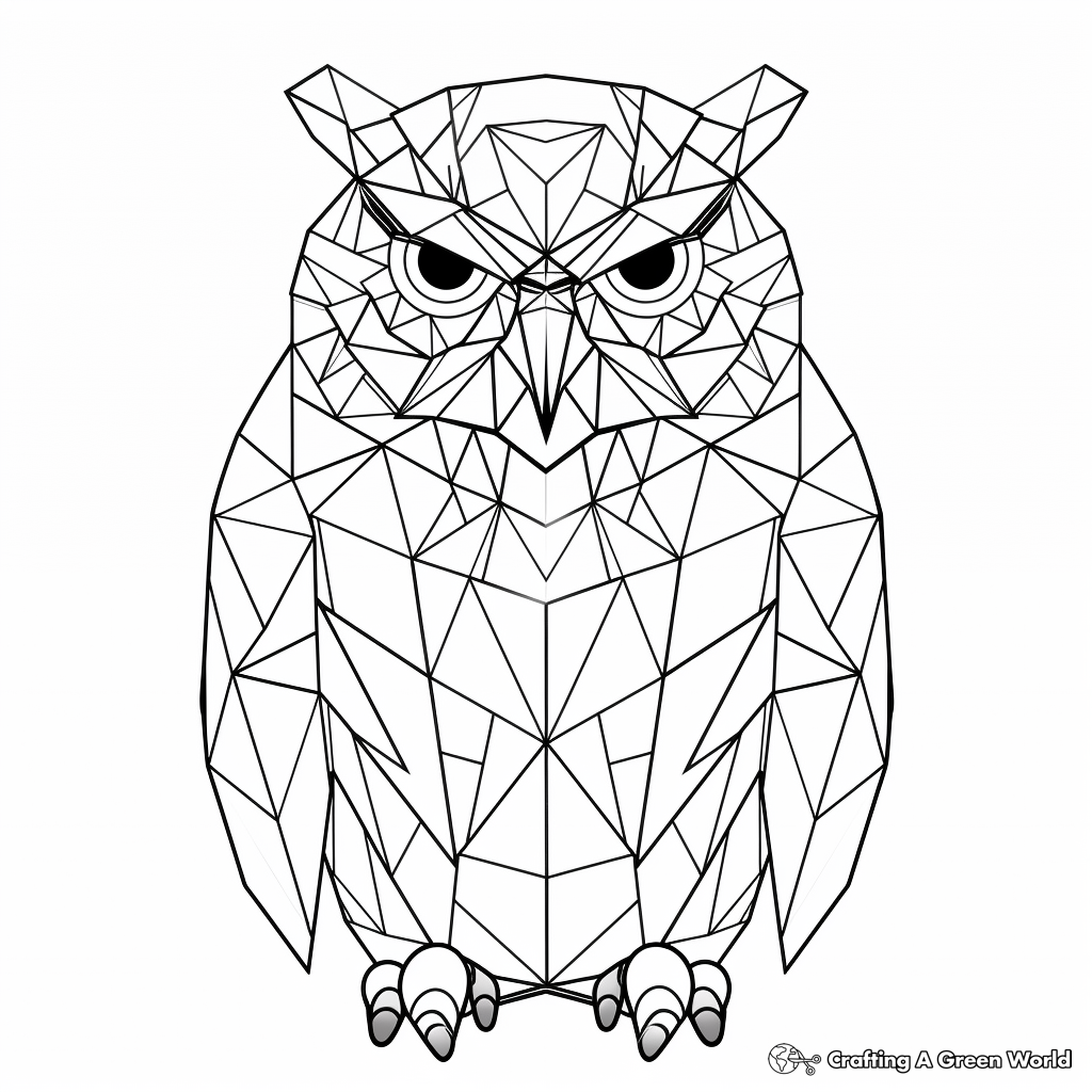 Abstract Art Snowy Owl Coloring Pages 3