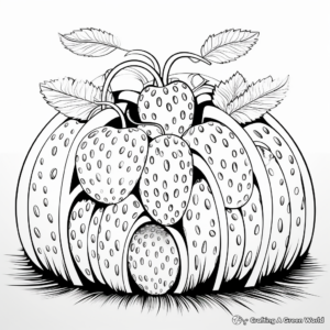 Abstract Art Strawberry Coloring Pages 1