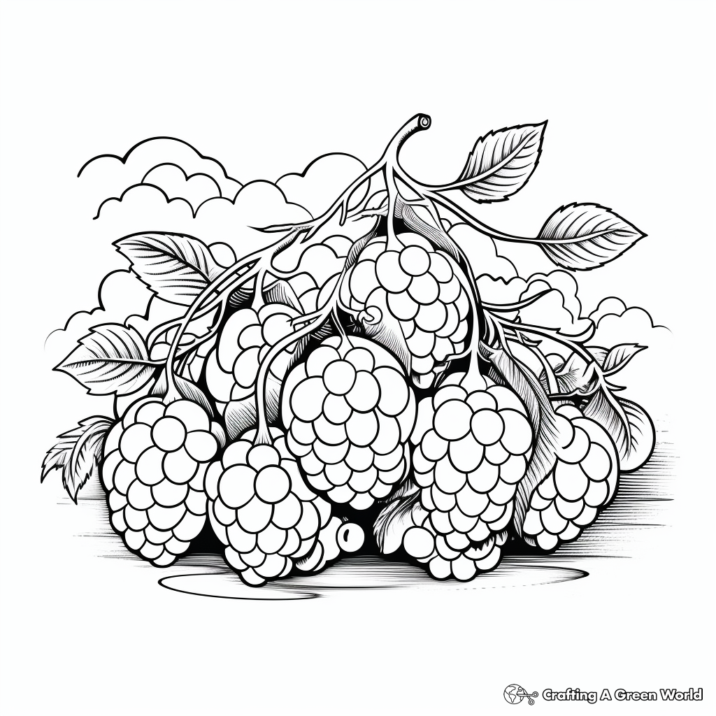 Abstract Artistic Blackberry Coloring Sheets 4