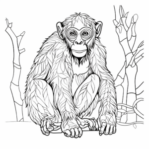 Abstract Bonobo Coloring Pages for Artists 2
