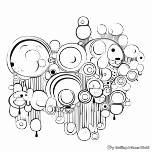 Abstract Bubble Gum Coloring Pages for Adults 2