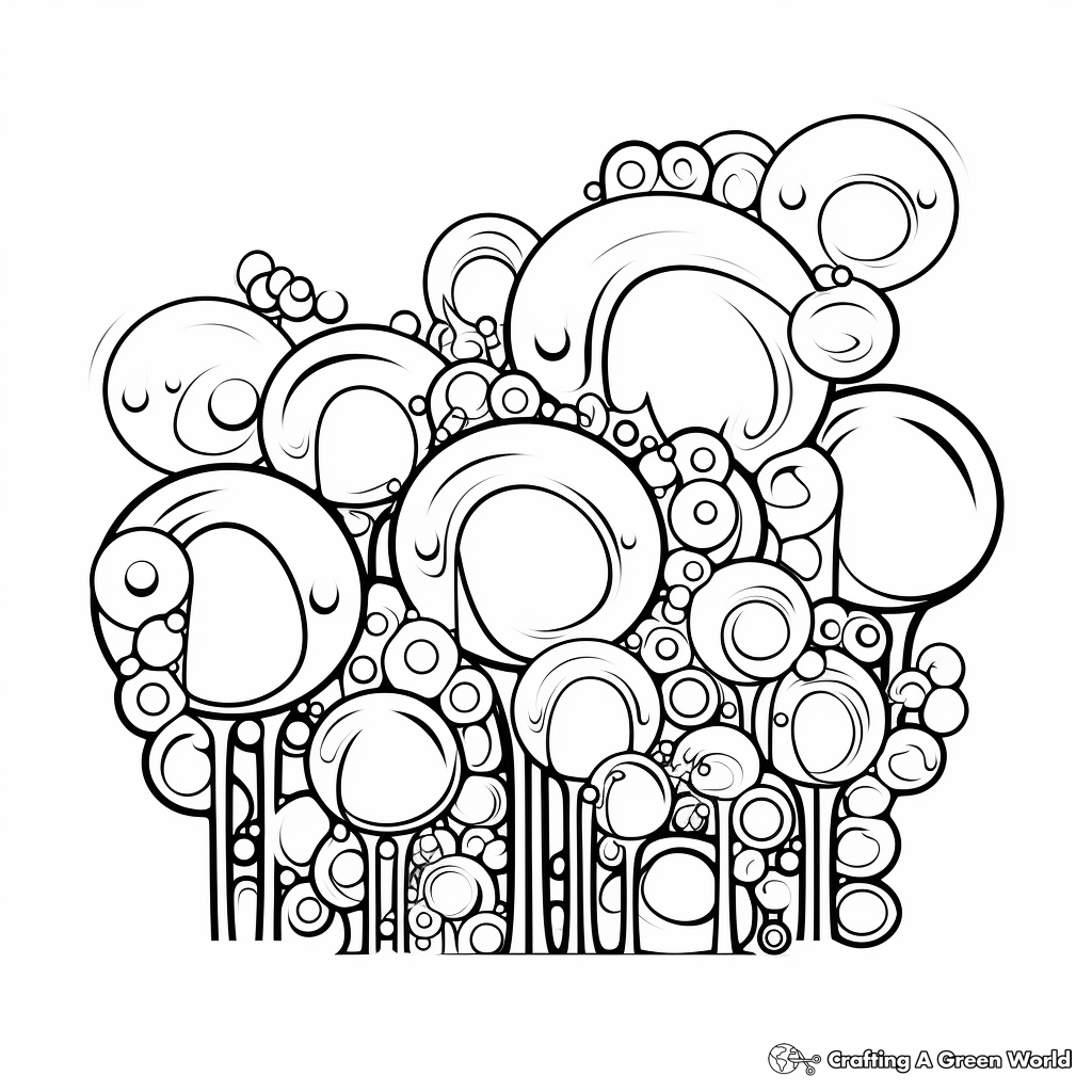 Abstract Bubble Gum Coloring Pages for Adults 3