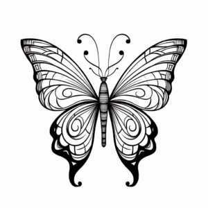 Abstract Butterfly Coloring Pages for Art Lovers 1