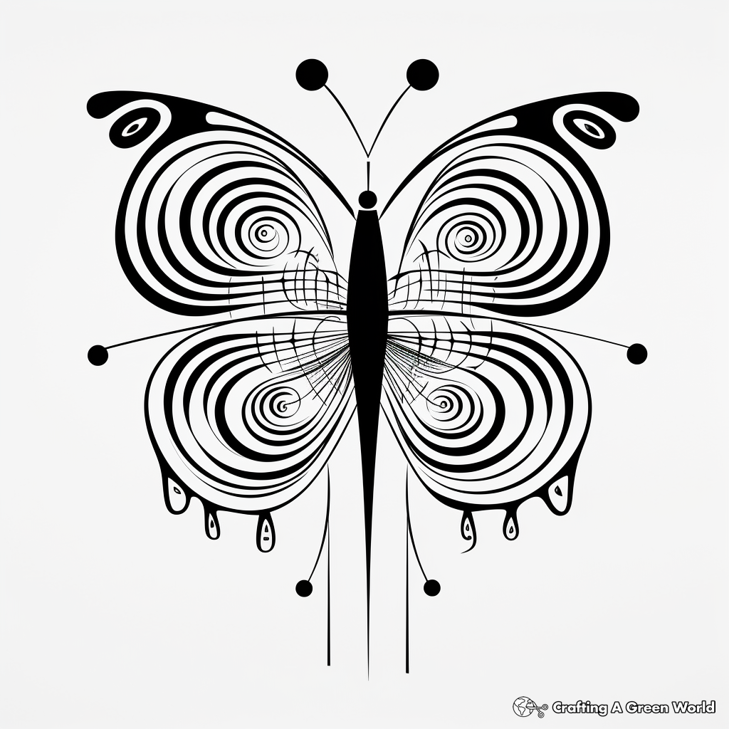 Abstract Butterfly Coloring Pages for Art Lovers 2