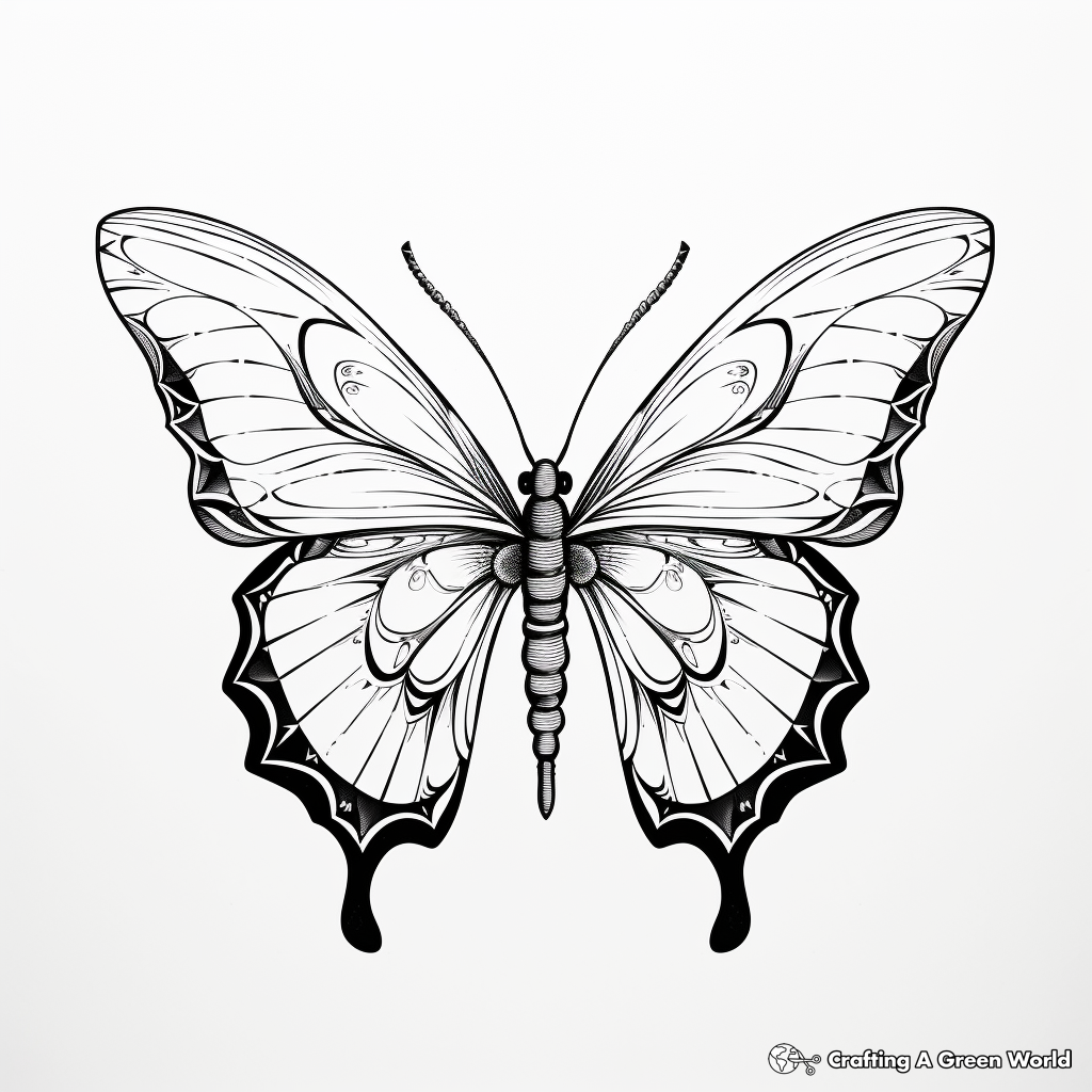Abstract Butterfly Coloring Pages for Art Lovers 4