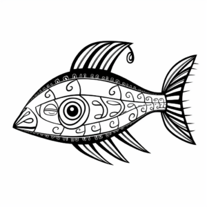 Abstract Candiru Catfish Coloring Pages for Artists 1