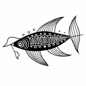 Abstract Candiru Catfish Coloring Pages for Artists 2