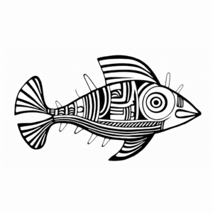 Abstract Candiru Catfish Coloring Pages for Artists 4