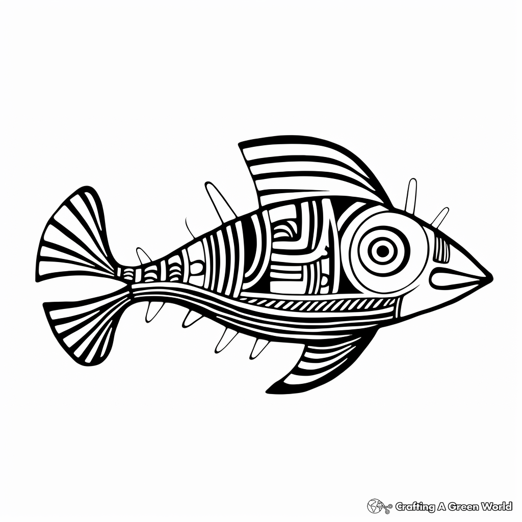 Abstract Candiru Catfish Coloring Pages for Artists 4