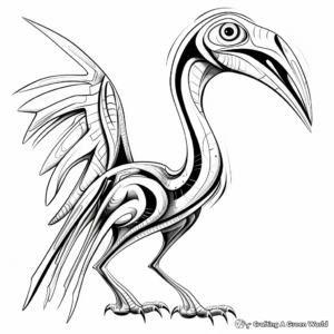 Abstract Deinonychus Coloring Pages: An Artistic Adventure 1
