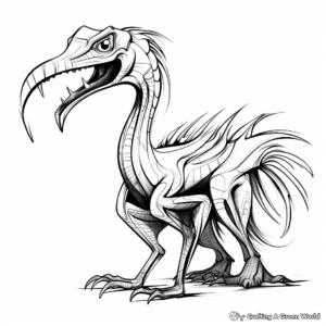 Abstract Deinonychus Coloring Pages: An Artistic Adventure 4