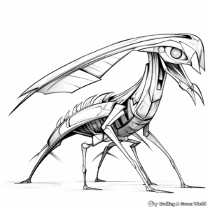Abstract Dimorphodon Coloring Pages for Adults 1